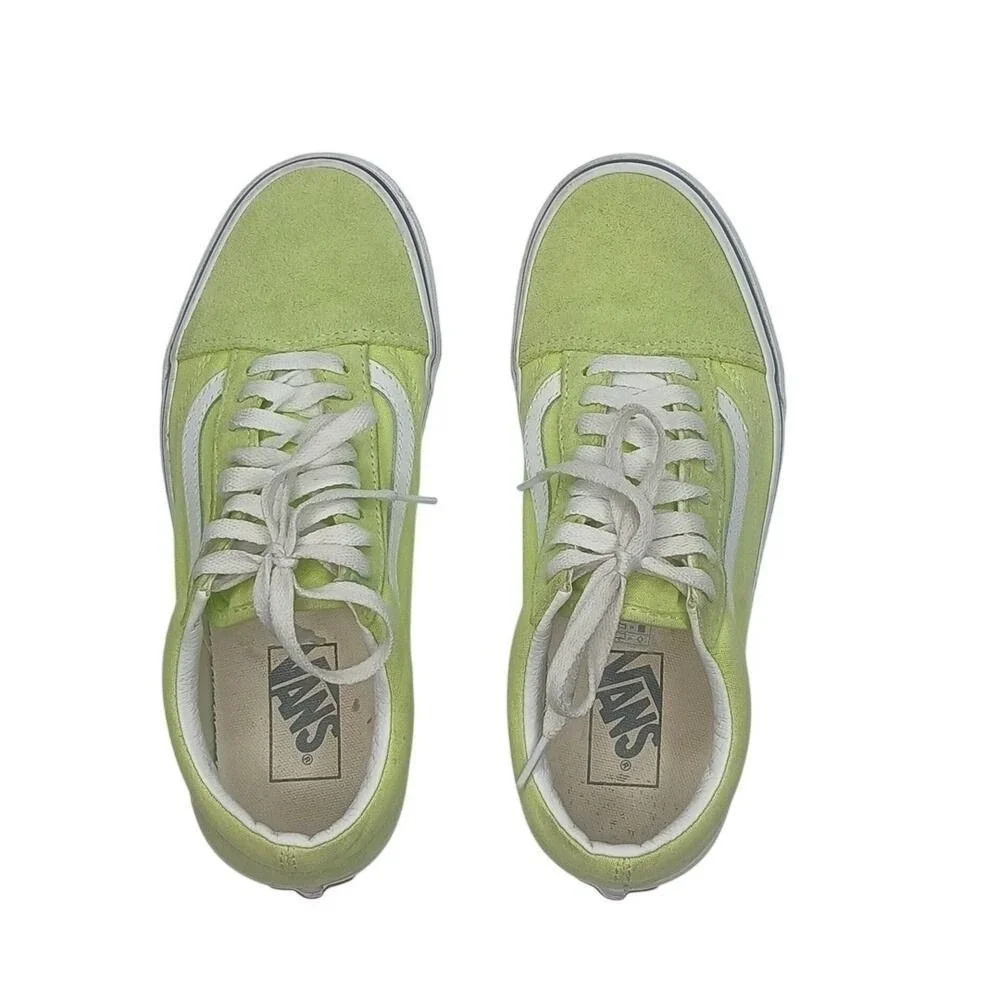 Vans Old Skool Lime Green Canvas Low Top Skate Shoes Mens‎ 6.5 Womens 8